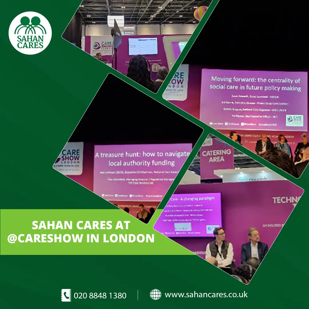 Sahan Cares Care Show London Social Media Post Sahan Cares at Care Show London – Social Care Industry Event Attendance Social Media Post