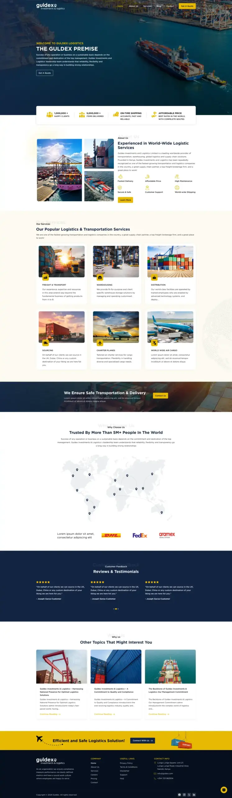 Guldex Investments and Logistics Website Design and Development – Global Logistics Company Guldex Investments and Logistics Website Design and Development – Global Logistics Company