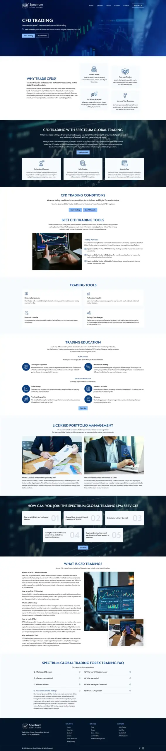 Spectrum Global Trading CFD Trading Website Design and Development Spectrum Global Trading CFD Trading Website Design and Development