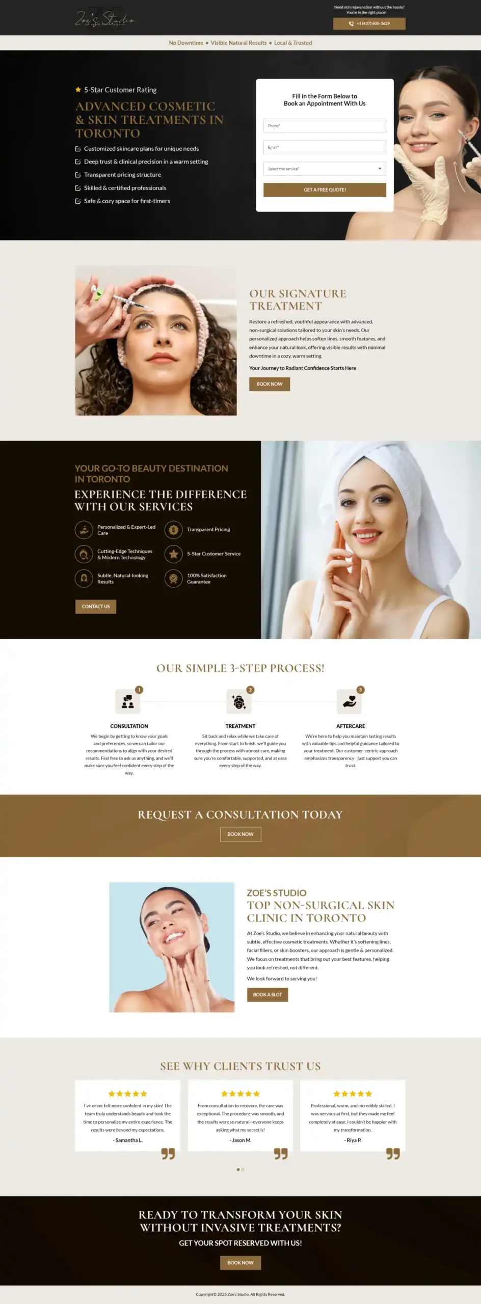 Zoe Studio Landing page Zoe Studio Landing page