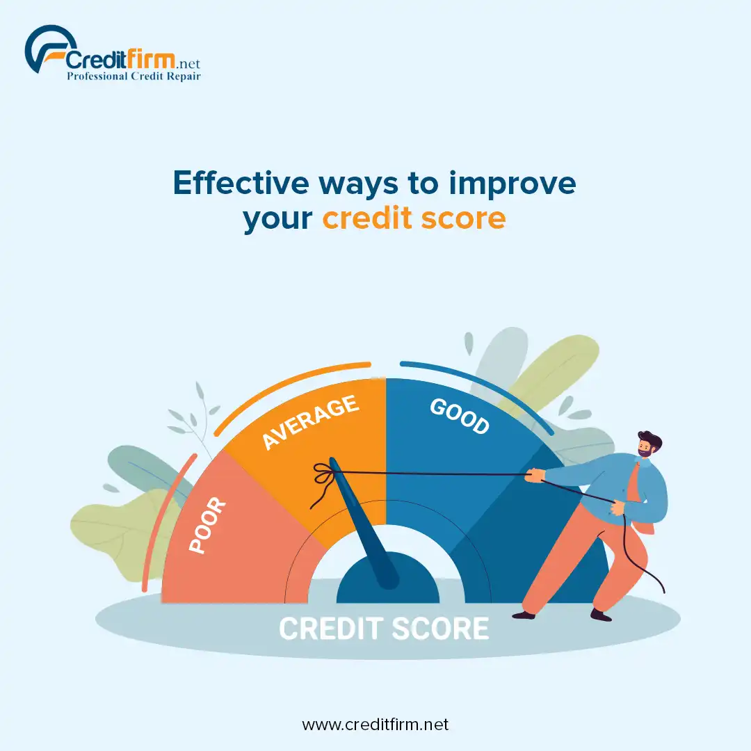 CreditFirm Credit Score Social Media Post CreditFirm Professional Credit Repair Social Media Post Design – Effective Ways to Improve Credit Score